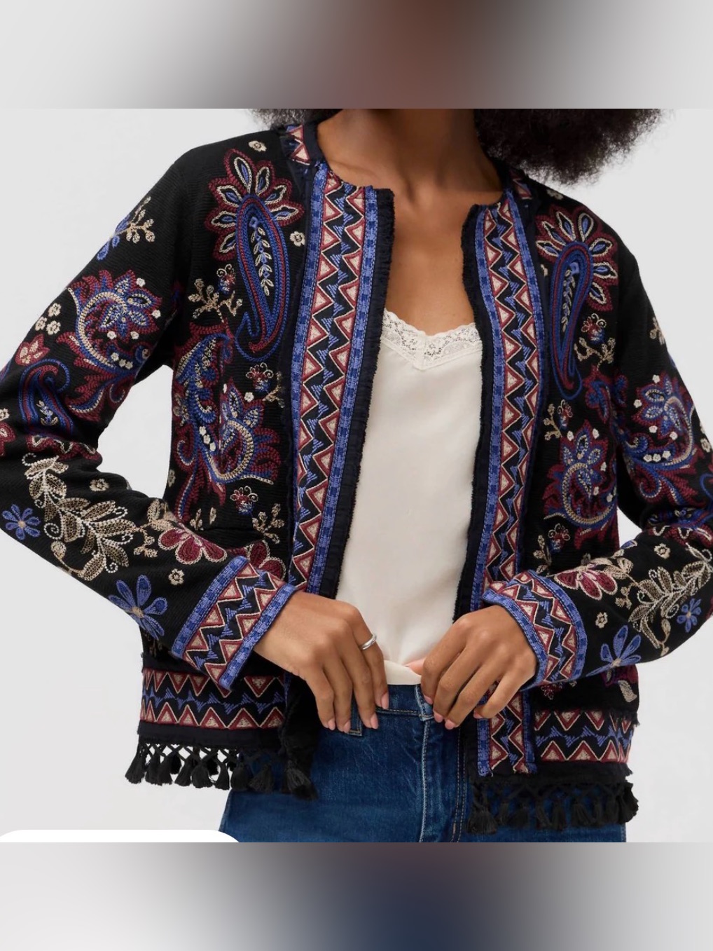 Johnny Was Katiuska Short Fringe Jacket - Montanna